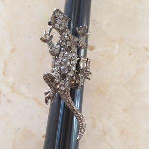 Free With Any Purchase Gekko Lizard Rhinestone Ring